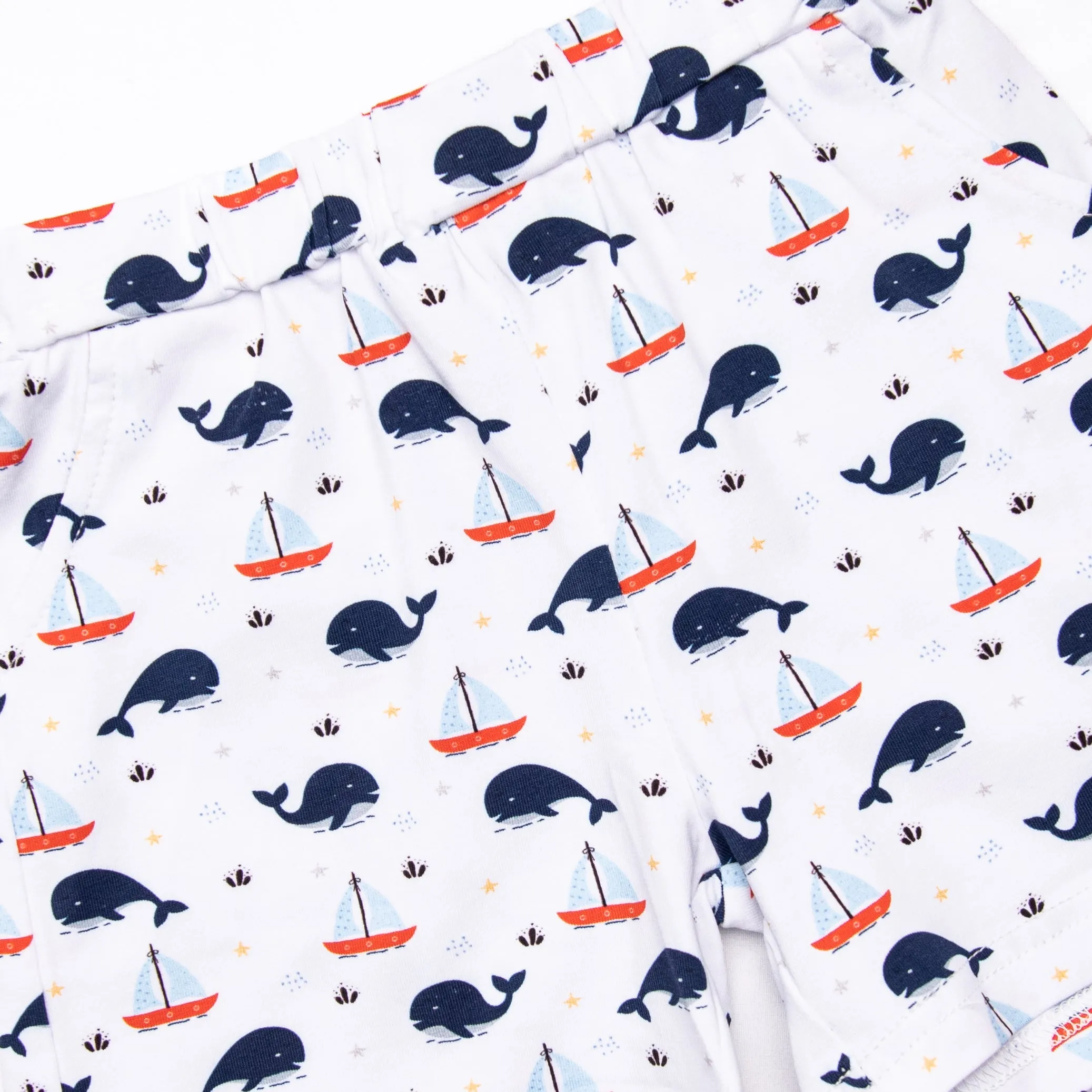 Oh Whale Short Set, Blue