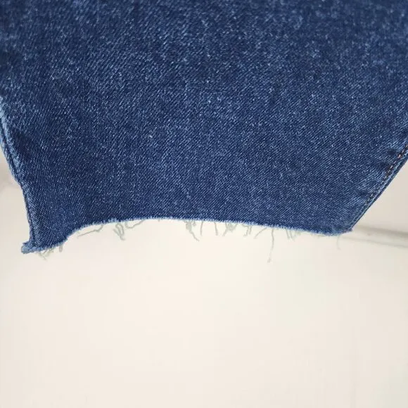 Old Navy Jeans Women 14 Blue High Rise Curvy OG Straight Button Fly Distress NWT