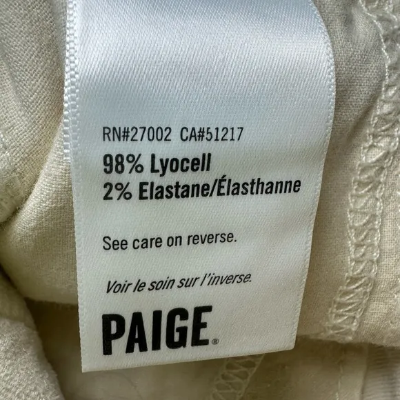 PAIGE Anessa Belted Paperbag Shorts Ivory Pockets Women's 26 NWOT