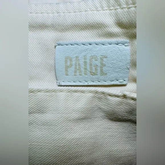 PAIGE Anessa Belted Paperbag Shorts Ivory Pockets Women's 26 NWOT