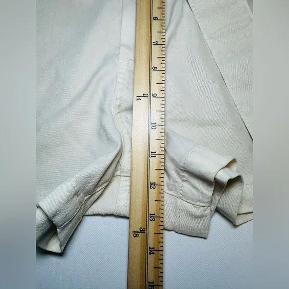 PAIGE Anessa Belted Paperbag Shorts Ivory Pockets Women's 26 NWOT
