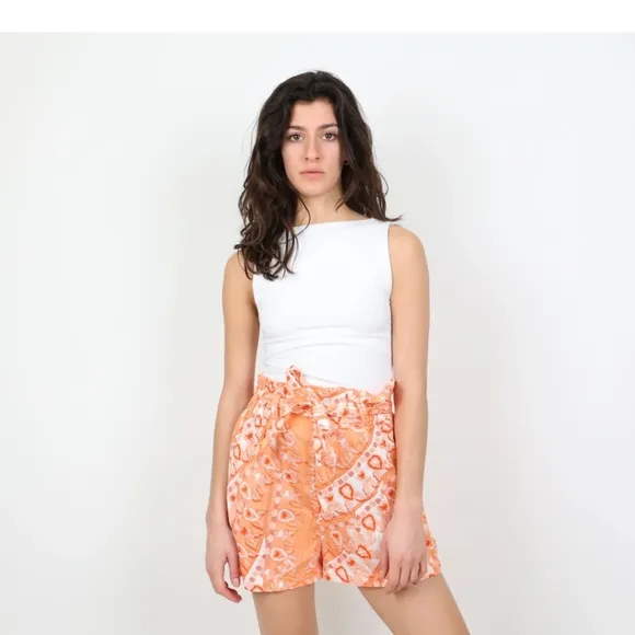 Paolita Paisley Paper Bag Shorts Small