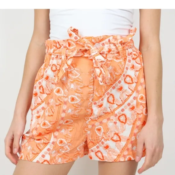 Paolita Paisley Paper Bag Shorts Small