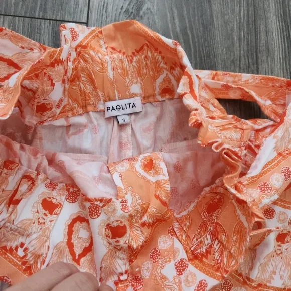 Paolita Paisley Paper Bag Shorts Small