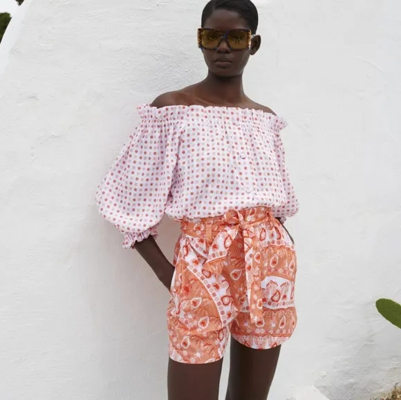 Paolita Paisley Paper Bag Shorts Small