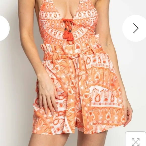 Paolita Paisley Paper Bag Shorts Small