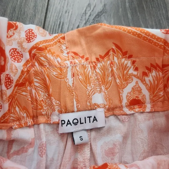 Paolita Paisley Paper Bag Shorts Small