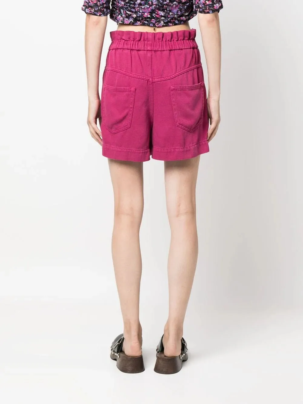 Paperbag-Waist Cotton Shorts