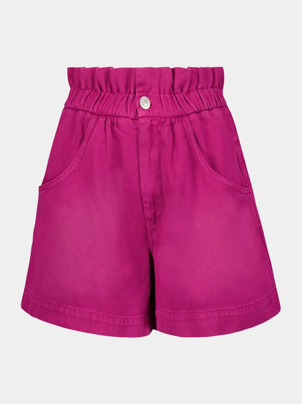 Paperbag-Waist Cotton Shorts