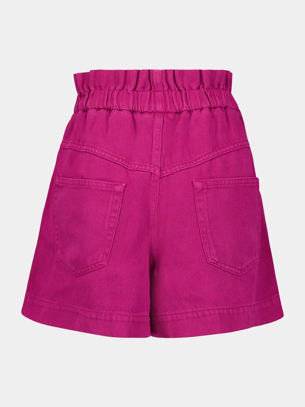 Paperbag-Waist Cotton Shorts
