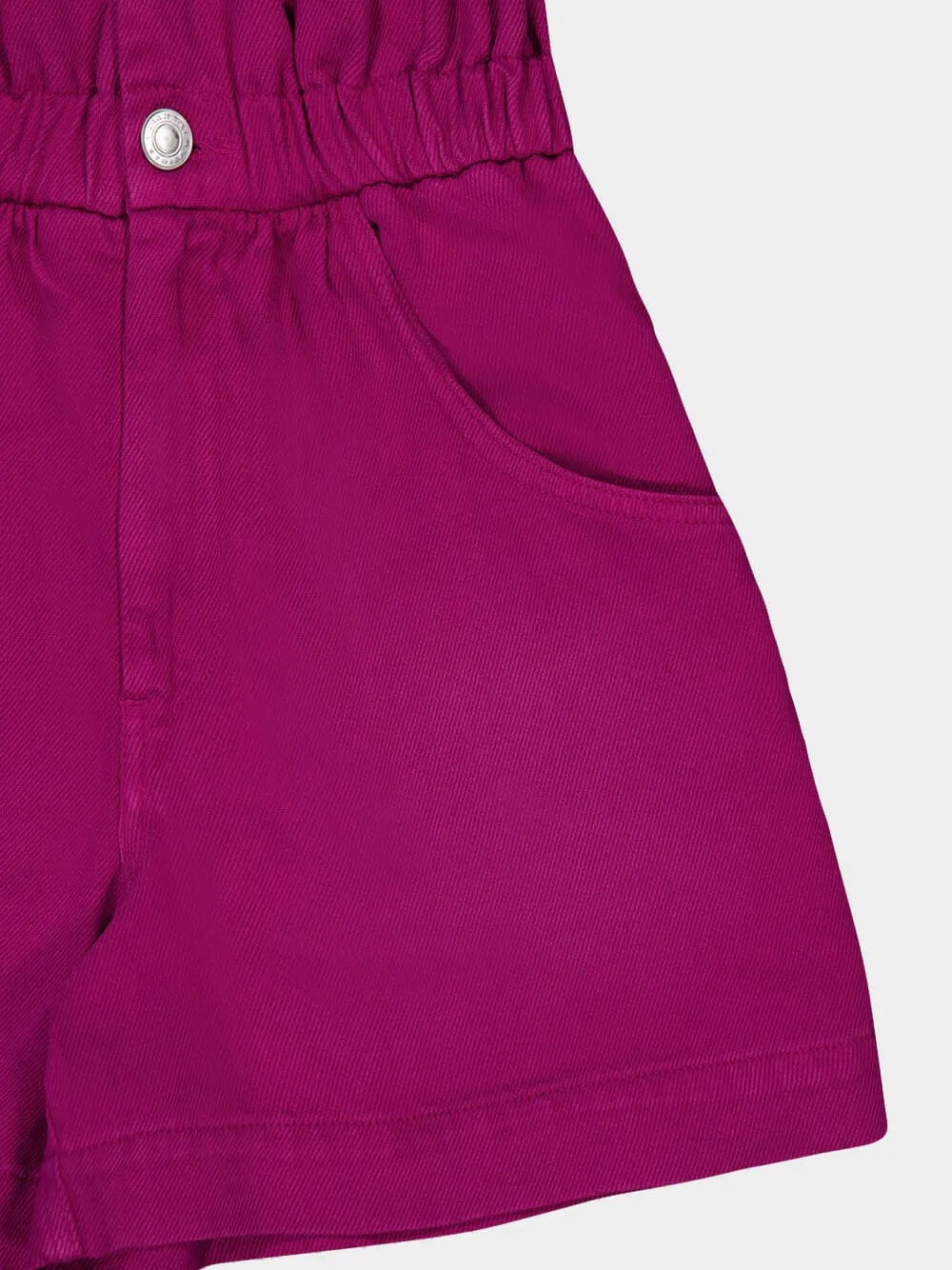 Paperbag-Waist Cotton Shorts