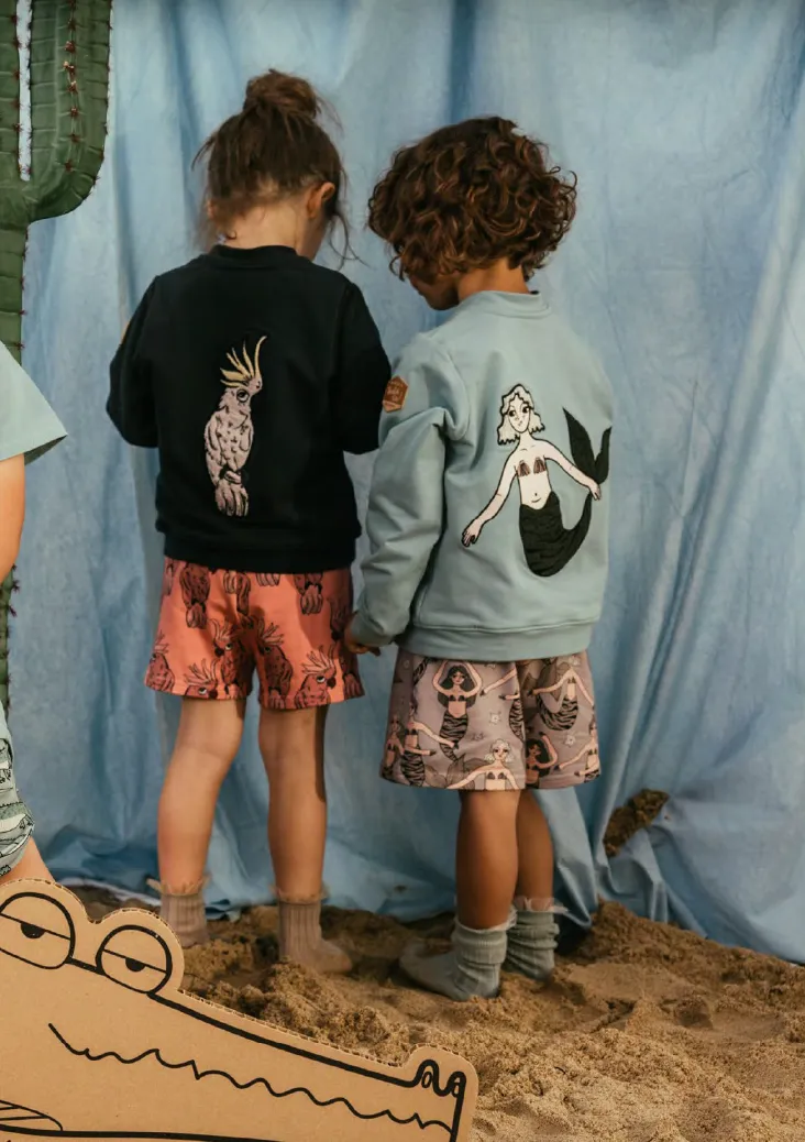 Parrot Pink Paperbag Shorts -LAST ONE 3-4 years