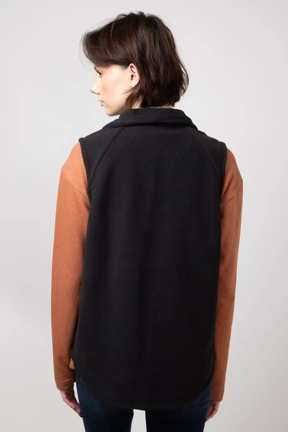 Patagonia Women's Classic Microdini Vest in Black | 23175-BLK
