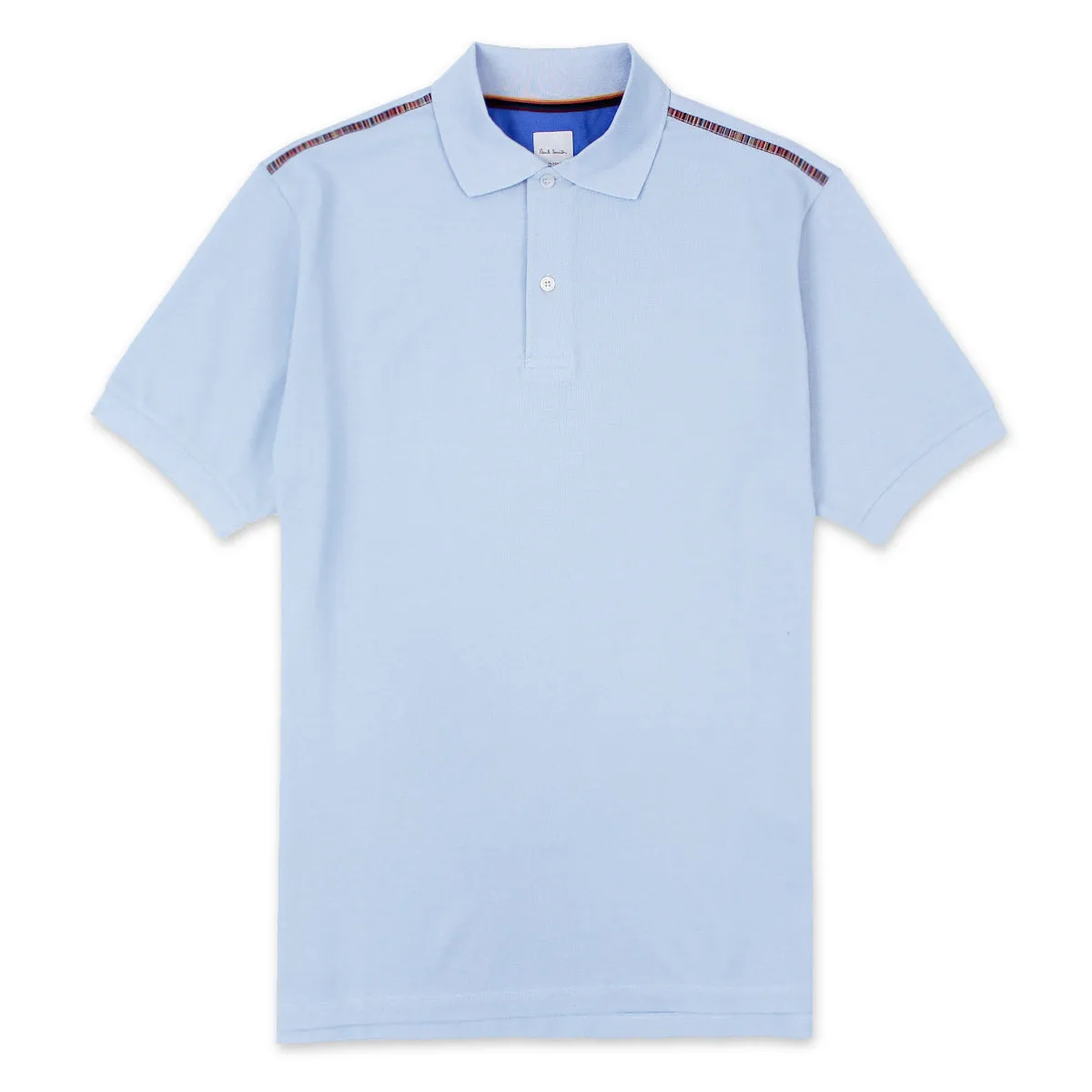 Paul Smith - 'Artist Stripe' Polo Shirt in Light Blue