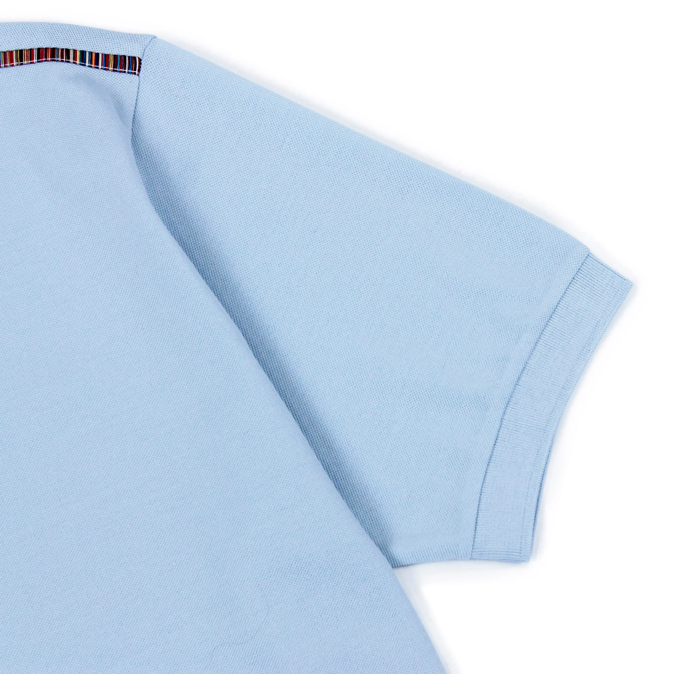 Paul Smith - 'Artist Stripe' Polo Shirt in Light Blue