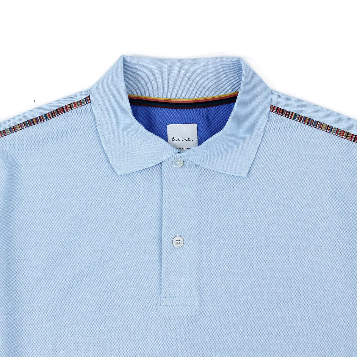 Paul Smith - 'Artist Stripe' Polo Shirt in Light Blue