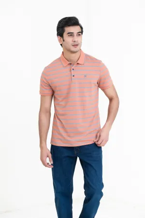 Peach Collar T-Shirt