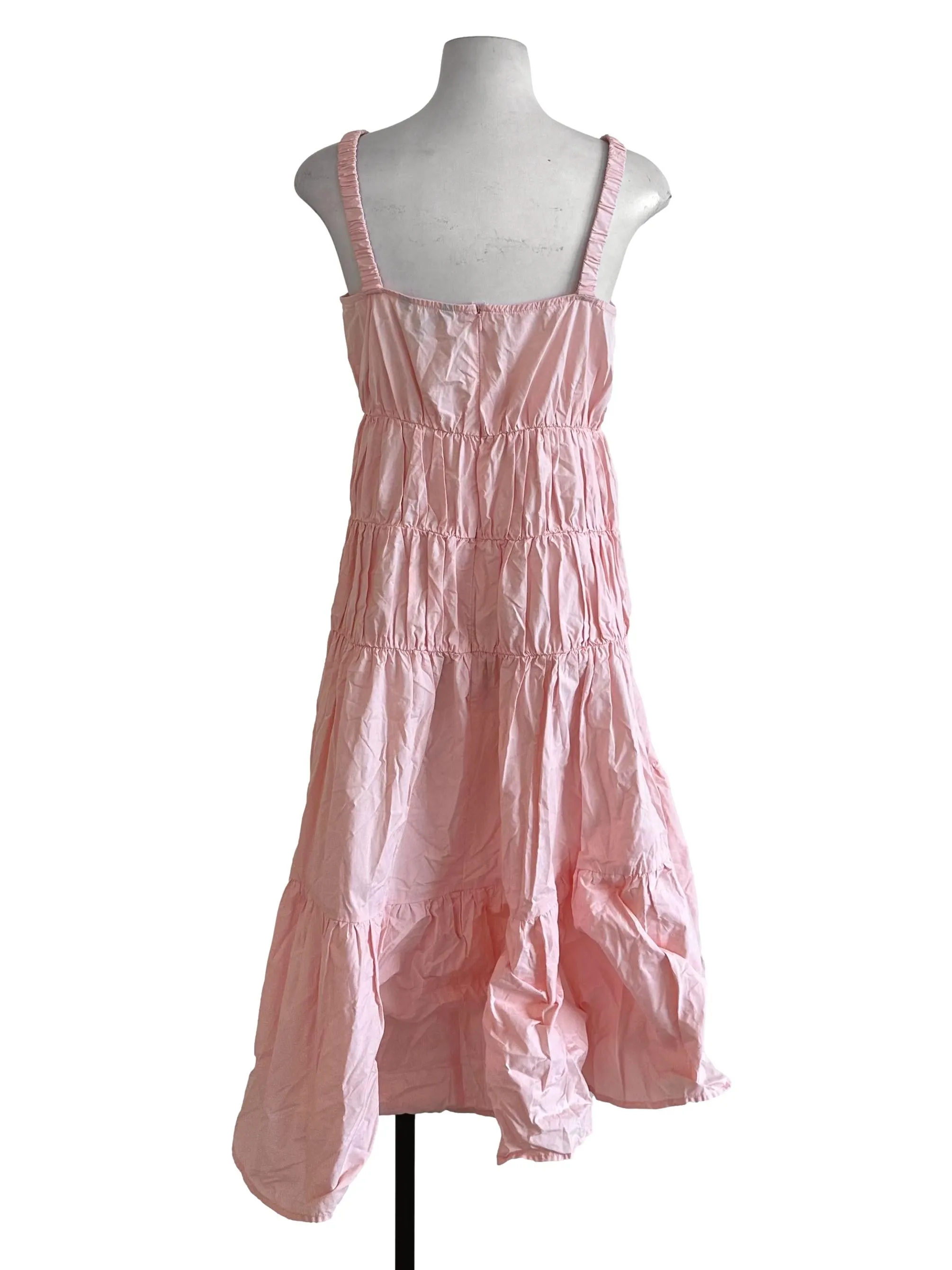 Peachy Pink Tiered Dress