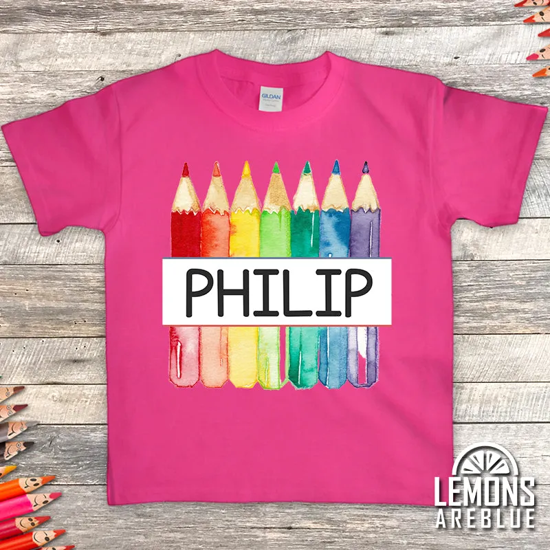 Personalized Color Pencil Premium Youth Tees