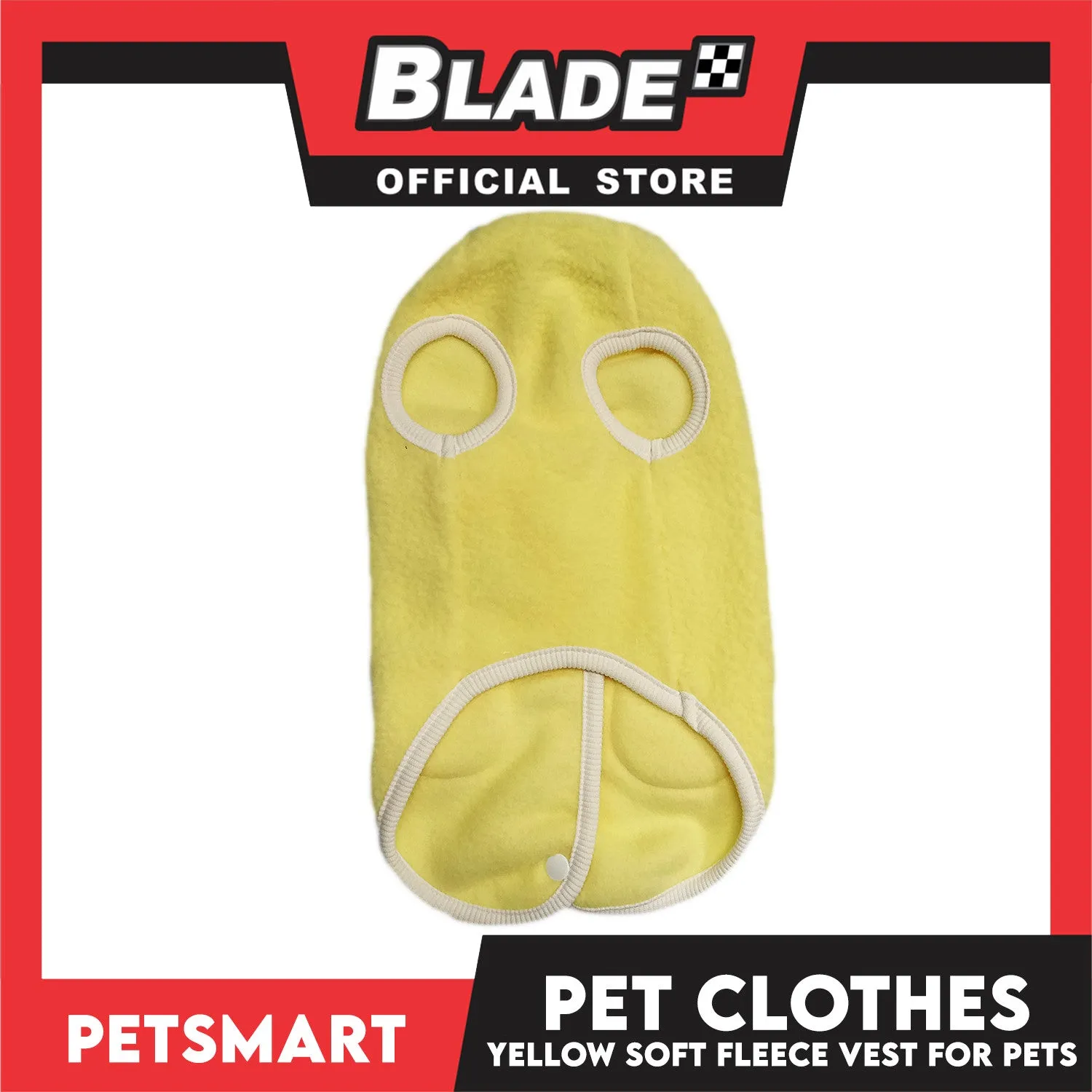 Pet Clothes Bunny Soft Fleece Vest Sando Shirt Yellow (Medium) for Cats and Dogs