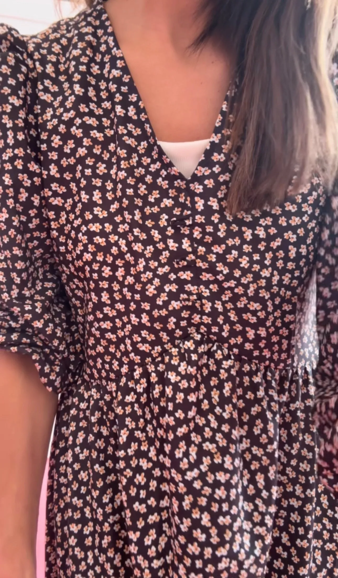 PETIT FLORAL SHIRT DRESS