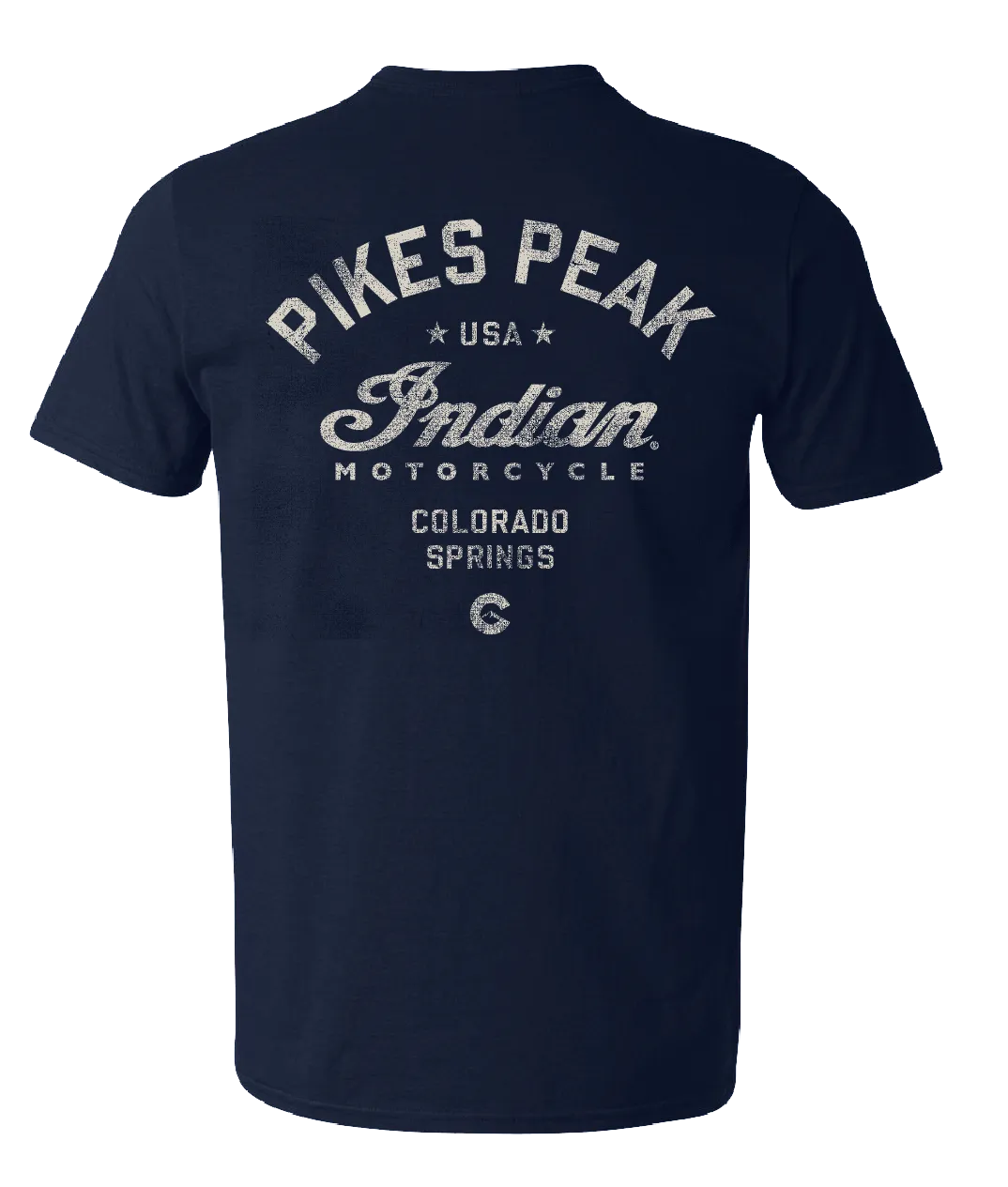 Pikes Peak Vintage Script - Navy