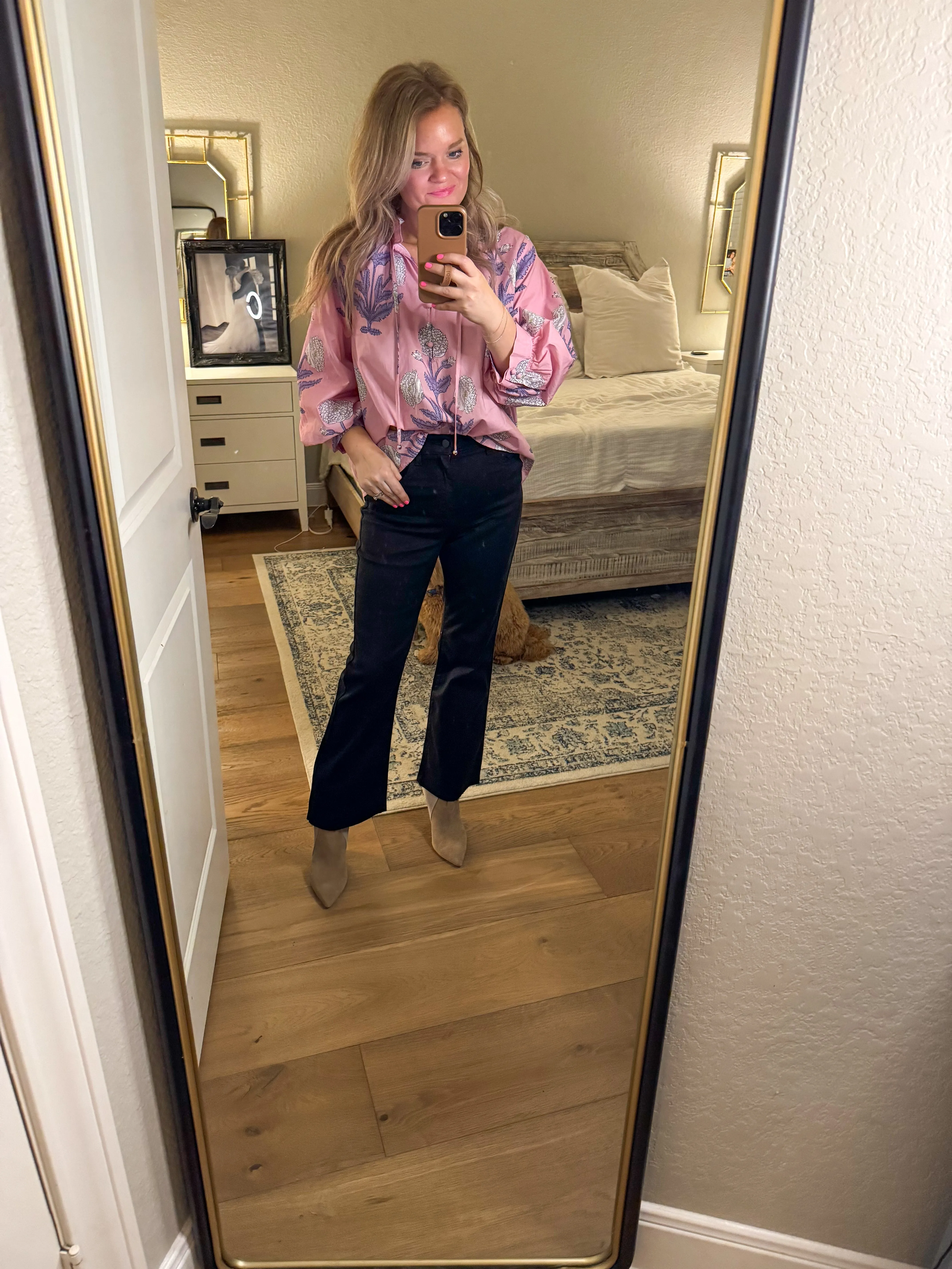 Pink & Purple Floral Print Blouse