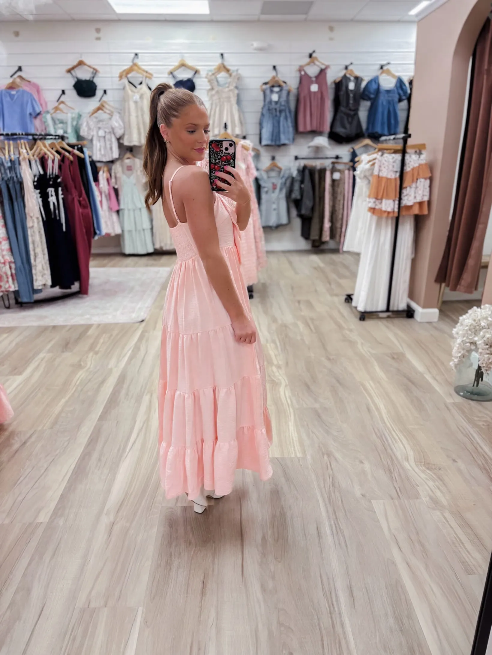 Pink Meringue Midi Dress