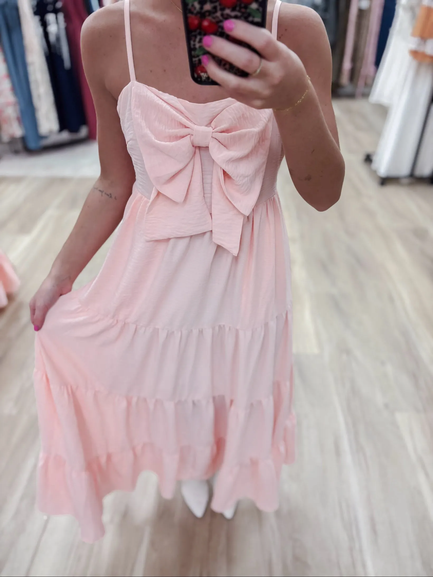 Pink Meringue Midi Dress