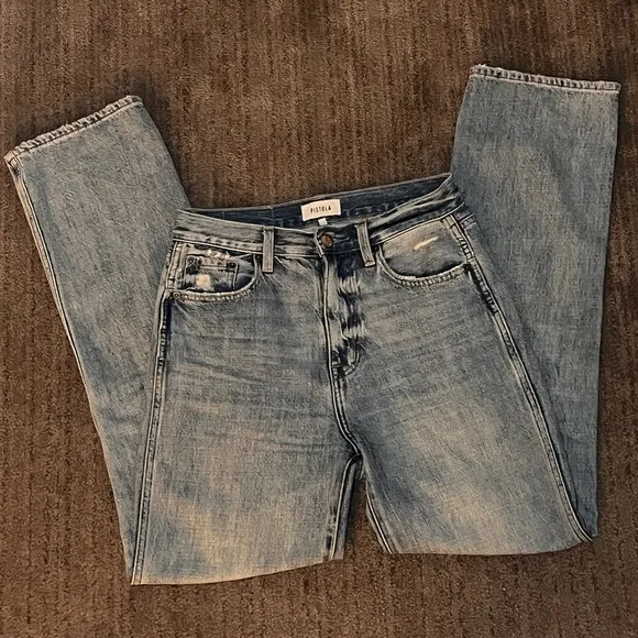 PISTOLA Women’s Straight Leg Loose Fit  Medium Wash Jeans - Size 25