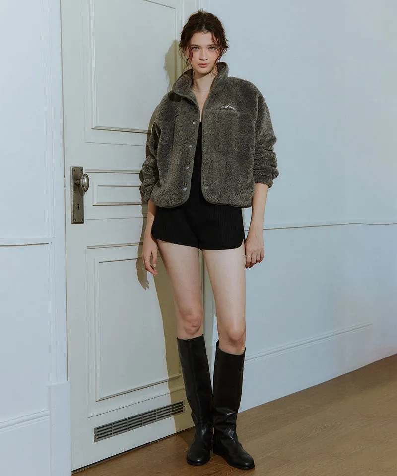 PIV'VEE Faux Fur Jumper - Fuzzy Charcoal