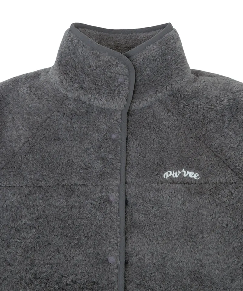 PIV'VEE Faux Fur Jumper - Fuzzy Charcoal