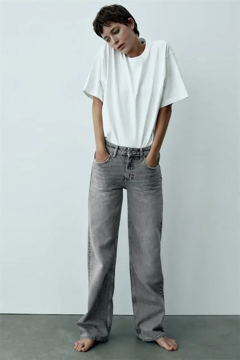PK0659 Retro Denim Long Jeans
