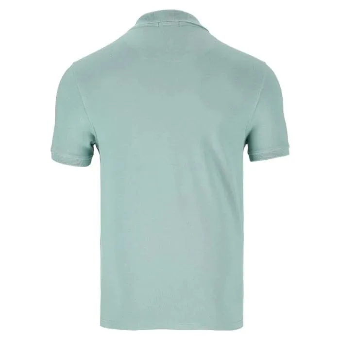 Polo Men's Pique Golfer Aqua
