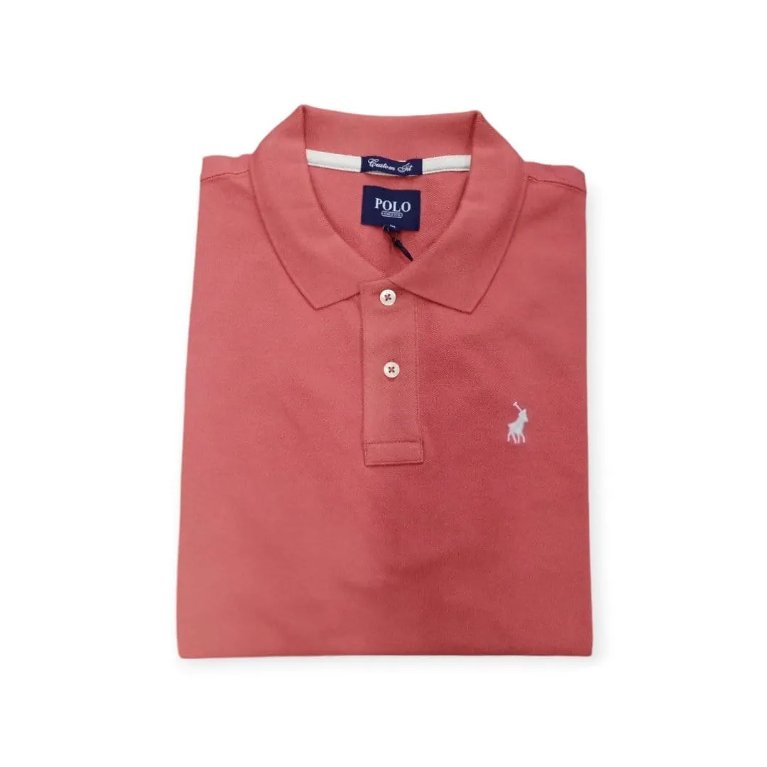 Polo Men's Pique Golfer Dark Pink