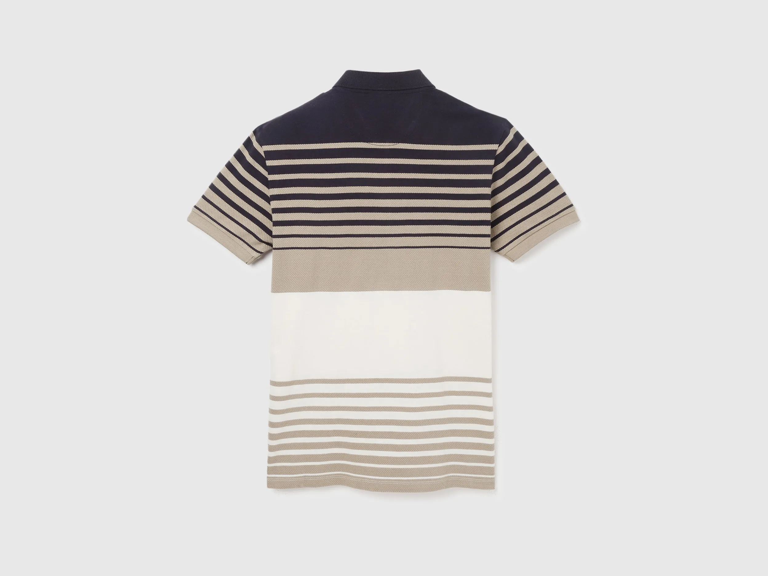 Polo Neck Striped Pattern T-Shirt