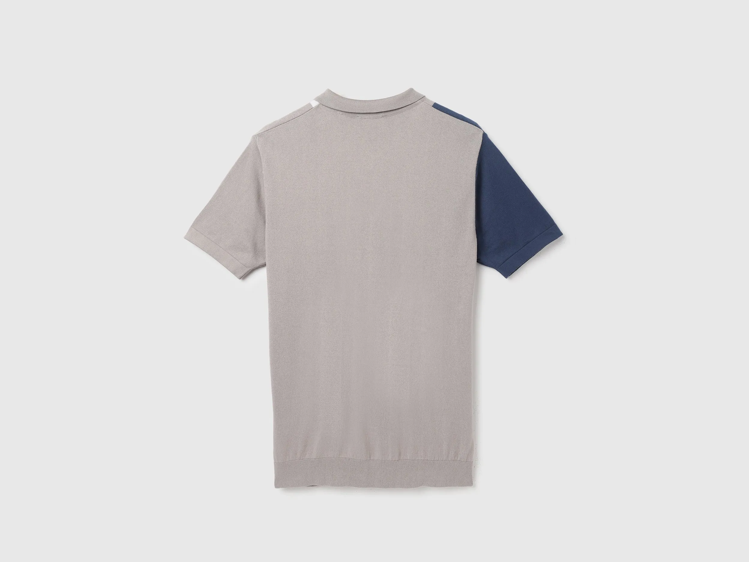 Polo Neck Striped Pattern T-Shirt