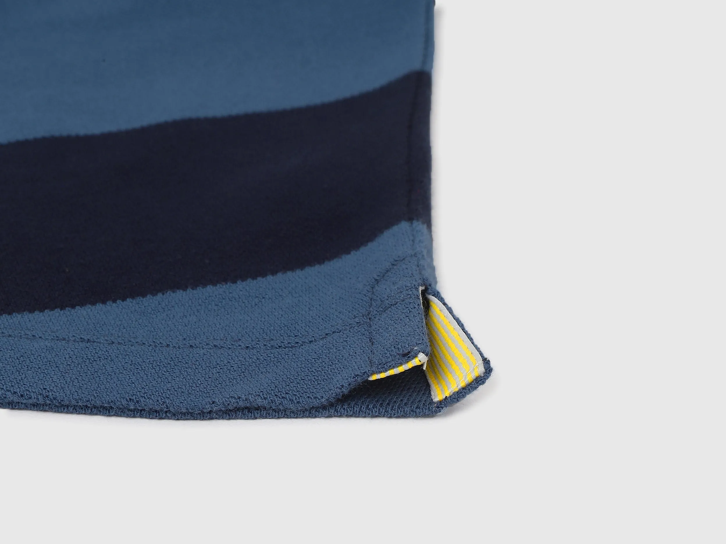 Polo Neck Striped Pattern T-Shirt