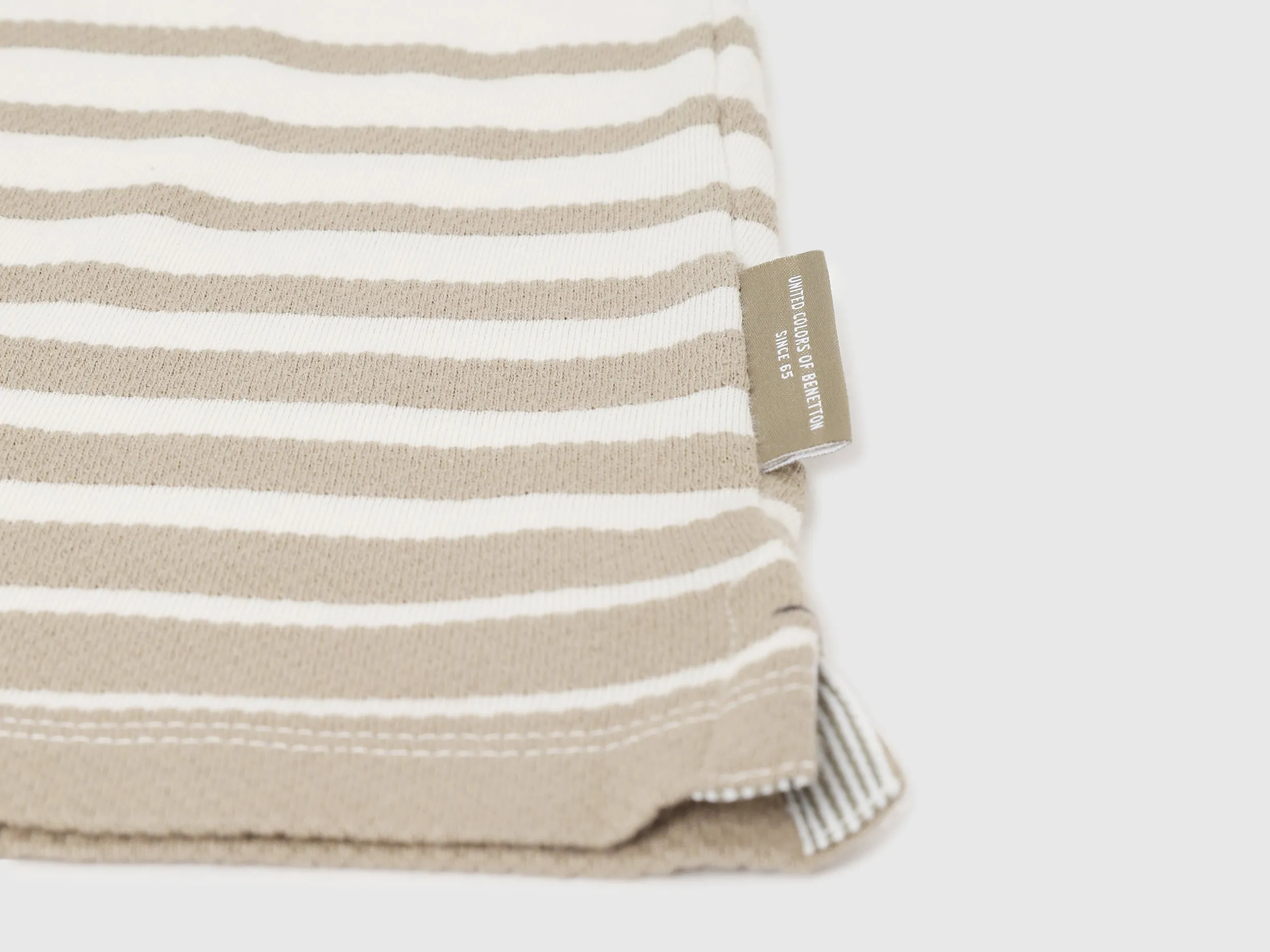 Polo Neck Striped Pattern T-Shirt