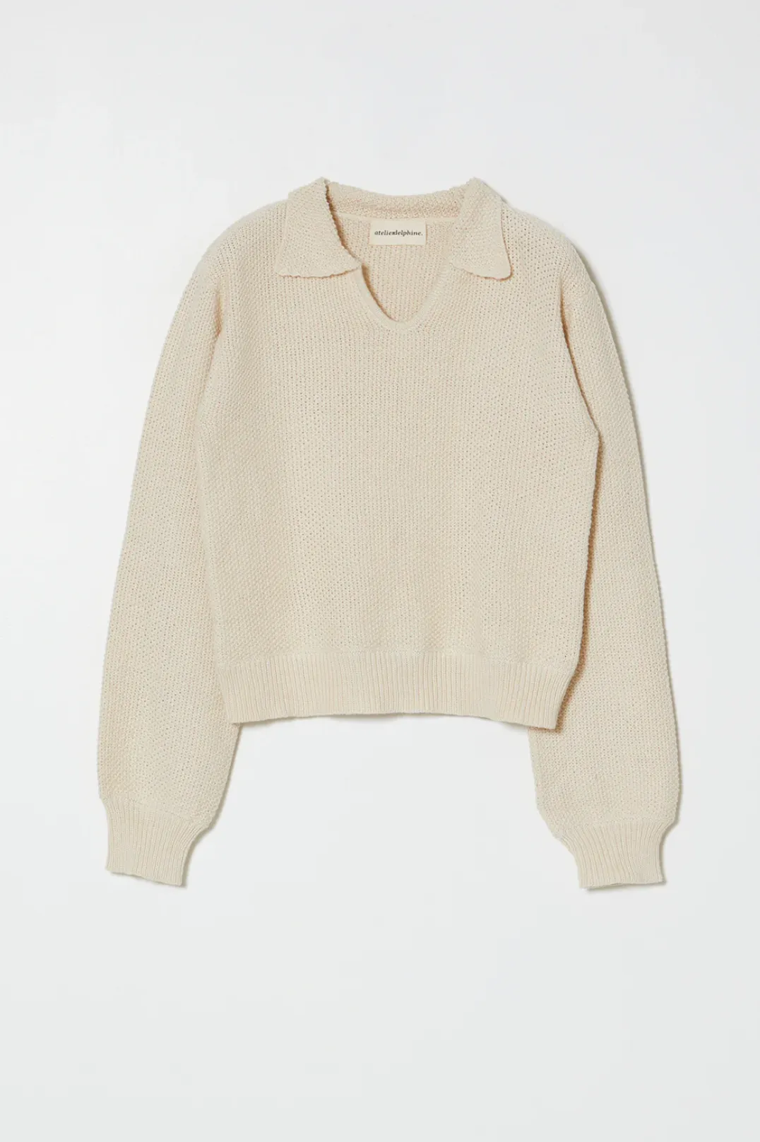 Polo Shirt Long Sleeve, Cream