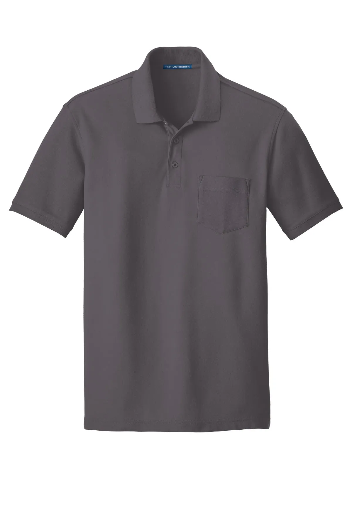 Port Authority Core Classic Pique Pocket Polo. K100P Graphite