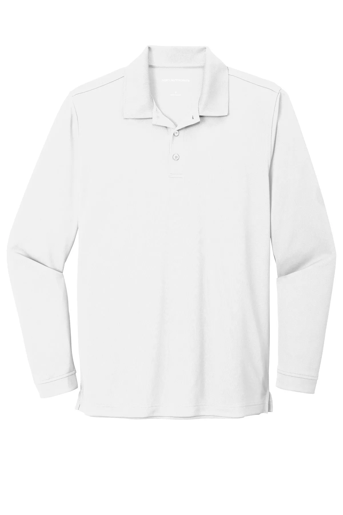 Port Authority  Dry Zone  UV Micro-Mesh Long Sleeve Polo K110LS White