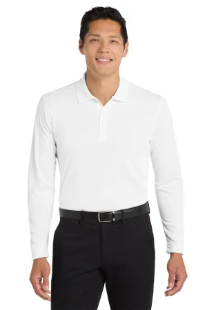 Port Authority  Dry Zone  UV Micro-Mesh Long Sleeve Polo K110LS White