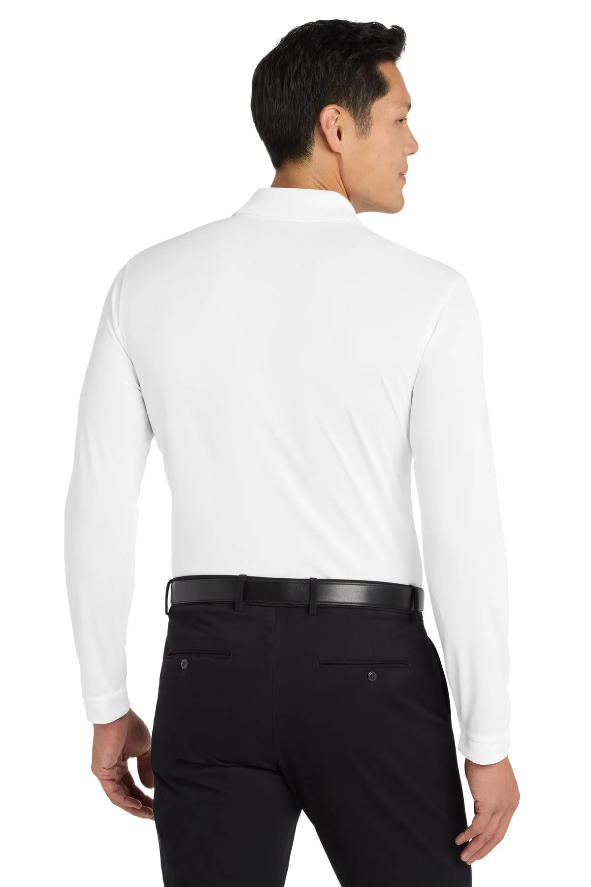 Port Authority  Dry Zone  UV Micro-Mesh Long Sleeve Polo K110LS White