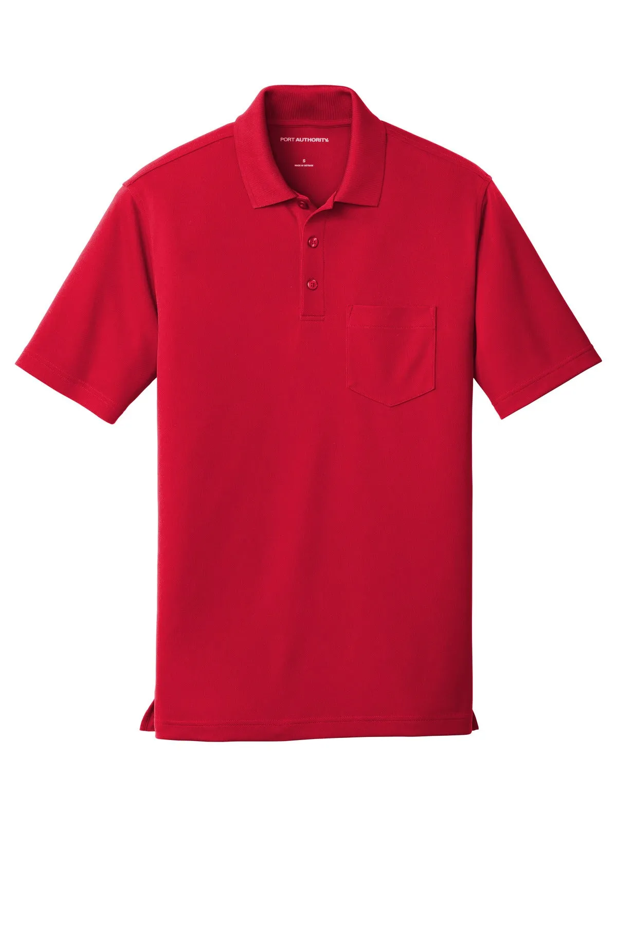 Port Authority Dry Zone UV Micro-Mesh Pocket Polo. K110P Rich Red
