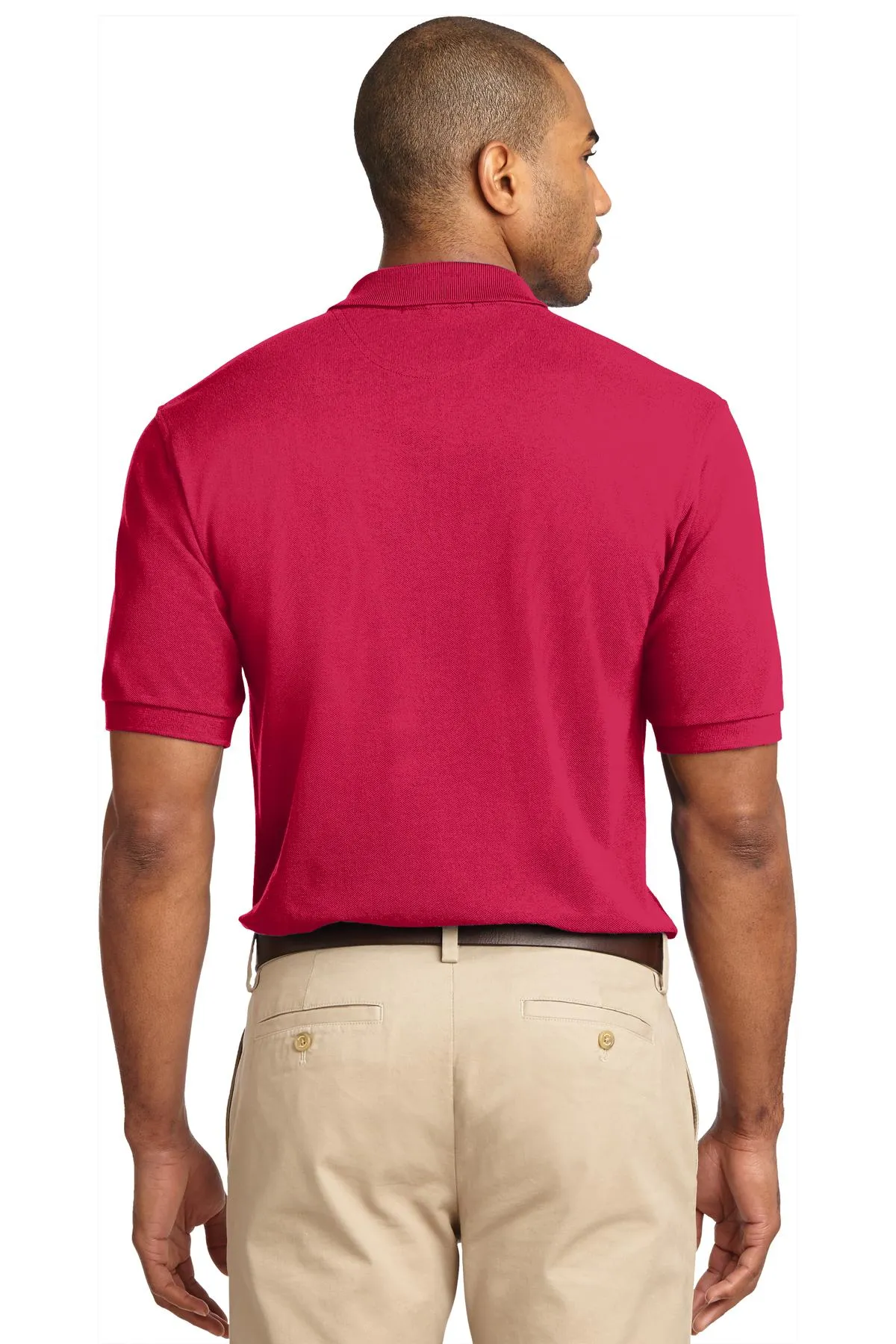 Port Authority Heavyweight Cotton Pique Polo.  K420 Red