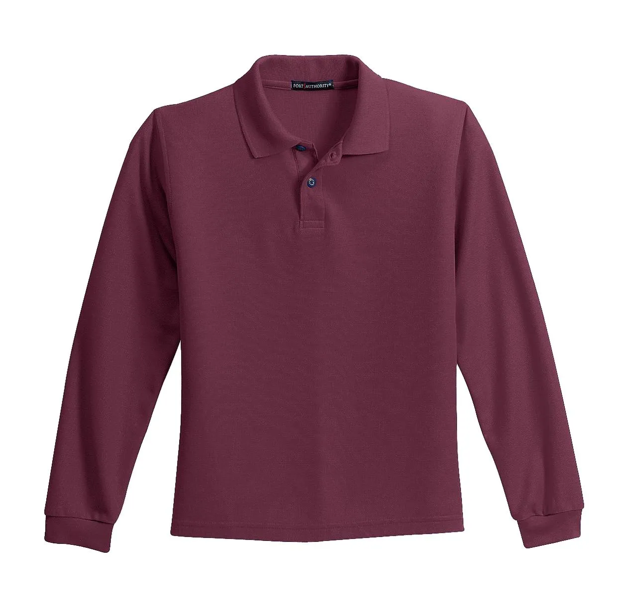 Port Authority Youth Long Sleeve Silk Touch Polo.  Y500LS Burgundy