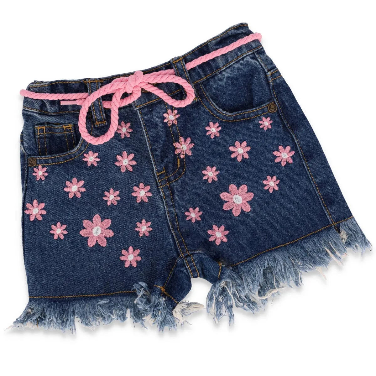 Pre-Girls Denim Paperbag Skirt - Stonewash