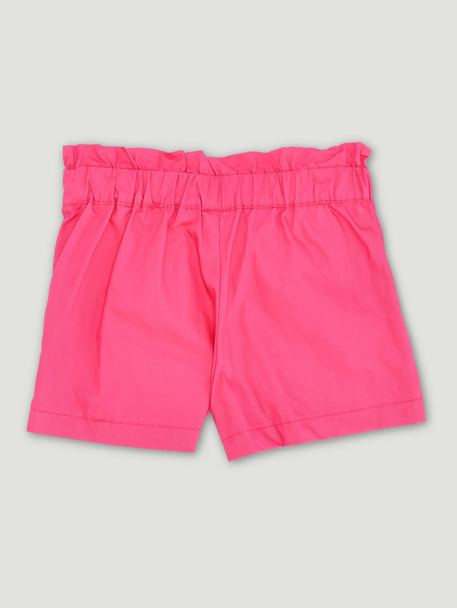 Pre-Girls Paperbag Poplin Shorts - Cerise