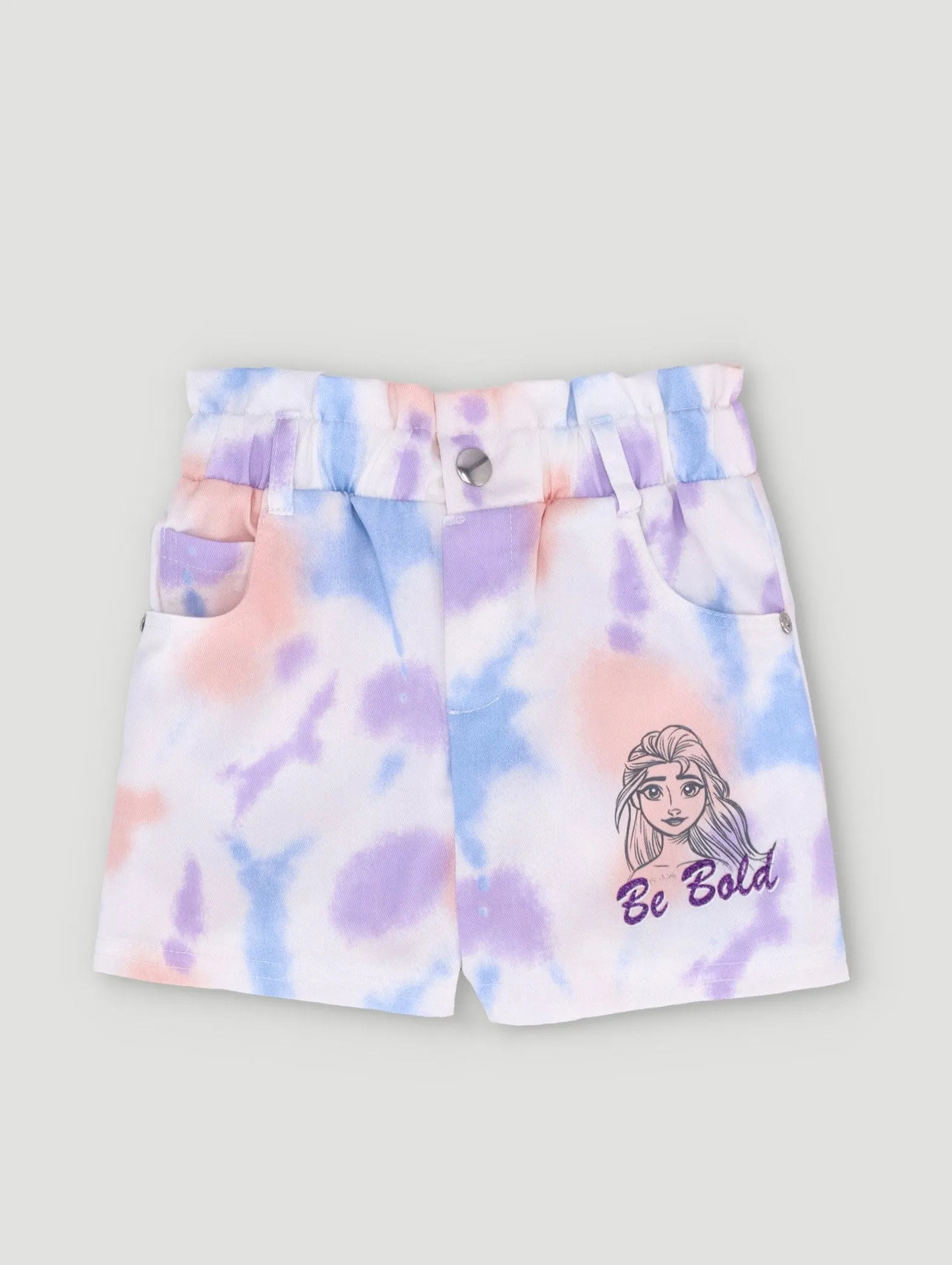 Pre-Girls Tie-Dye Paperbag Fashion Shorts